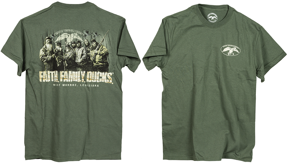 Duck Commander DCSHIRTMFFD Faith.Family.Ducks. T-Shirt Moss Green Medium Short Sleeve