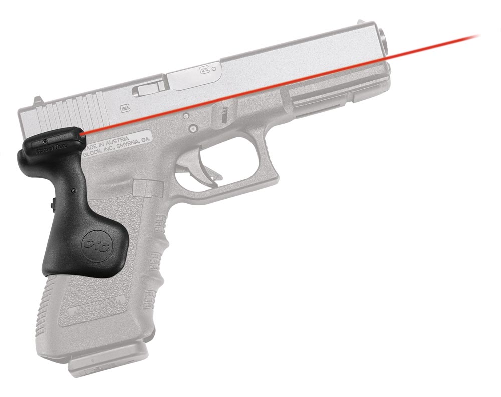Crimson Trace LG637 Lasergrips  5mW Red Laser with 633nM Wavelength & Black Finish for Most Glock Gen3-5