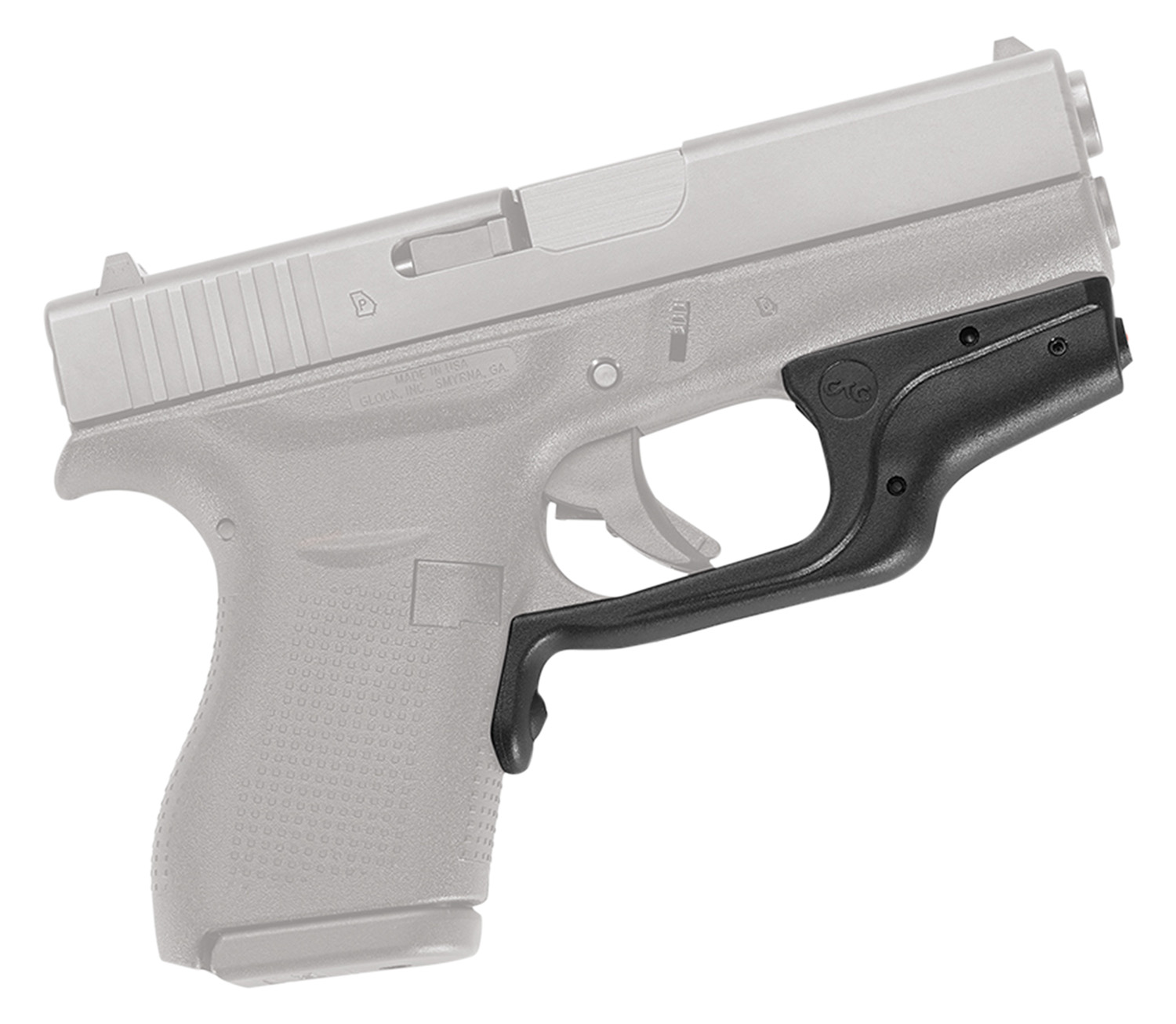 Crimson Trace LG443 Laserguard  5mW Red Laser with 633nM Wavelength & 50 ft Range Black Finish for Glock 43, 42, 48, 43X