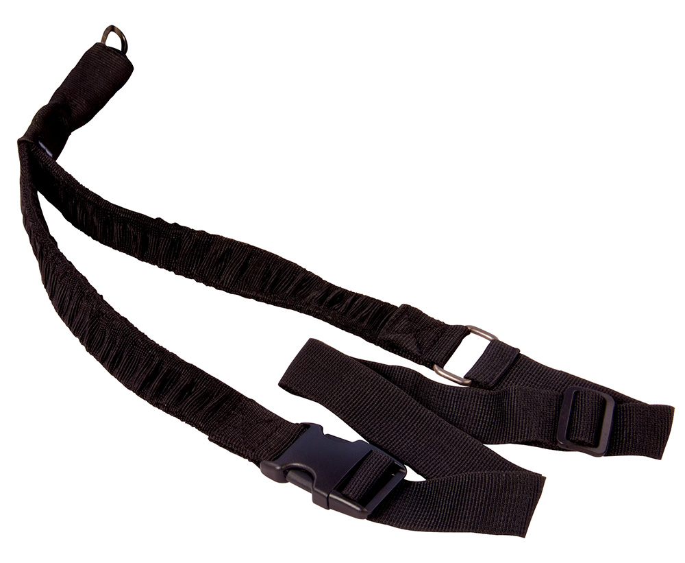 Caldwell 156215 Single Point Tactical Sling made of Black Nylon with Adjustable Bungee Design & QD Release Buckle for AR Platforms