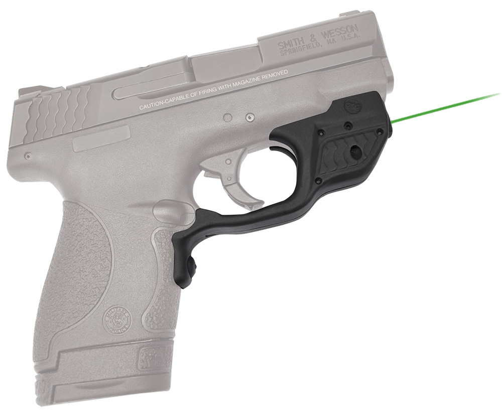 Crimson Trace LG489G Laserguard  5mW Green Laser with 532nM Wavelength & 50 ft Range Black Finish for 9mm Luger & 40 S&W S&W M&P Shield, M&P Shield M2.0 (Except EZ & Plus Variants)