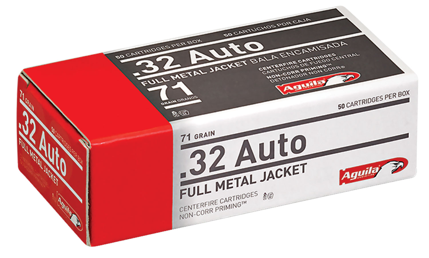 Aguila 1E322110 Target & Range  32 ACP 71 gr Full Metal Jacket (FMJ) 50 Per Box/20 Cs