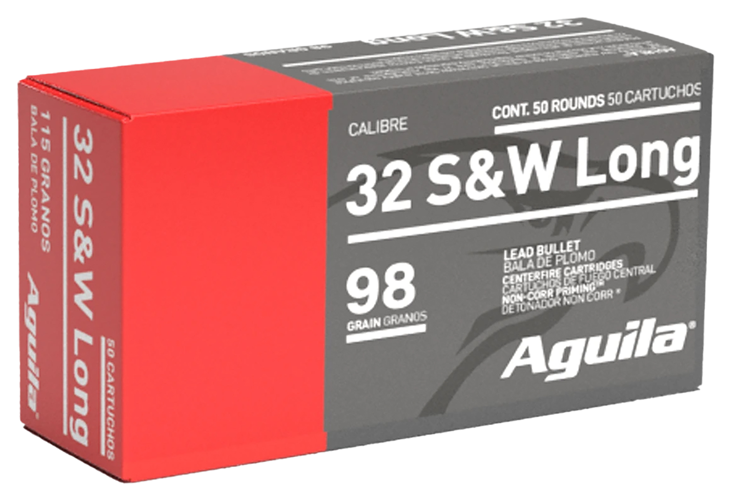 Aguila 1E322340 Target & Range  32 S&W Long 98 gr Lead Round Nose (LRN) 50 Per Box/20 Cs
