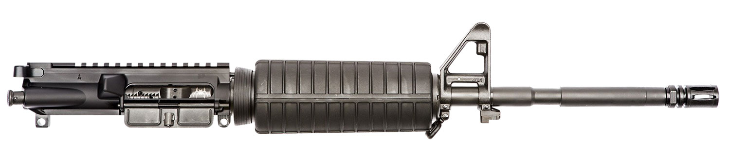 Spikes STU5025M4S Complete Upper  5.56x45mm NATO 16 Inch Black Phosphate Barrel, 7075T6 Aluminum Black Receiver, M4 Double Head Shield Handguard for M4 Carbine  | .223 REM | 815648021030