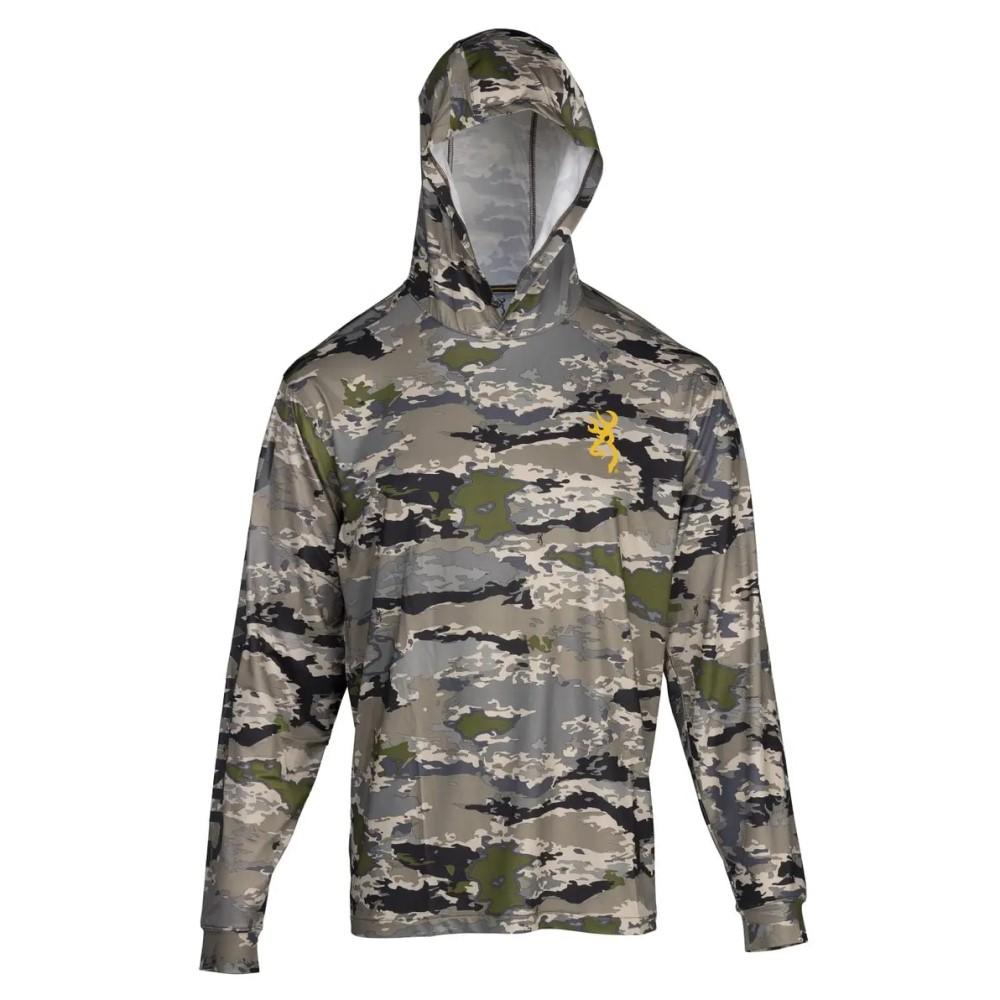 BROWNING HOODED LONG SLEEVE TECH T-SHIRT OVIX LARGE | 023614980100
