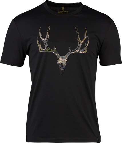 BROWNING SS PERF CAMP SHIRT MULE DEER LOGO BLACK LARGE | 023614986027