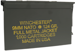 WINCHESTER NATO 9MM LUGER 1000RD AMMO CAN 124GR FMJ-RN  | 9x19mm NATO | 00020892224179