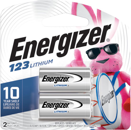 ENERGIZER LITHIUM BATTERIES CR123A 2-PACK | 039800082725
