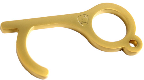 GUARD DOG NO TOUCH KEY CHAIN ANTIMICROBIAL GOLD<