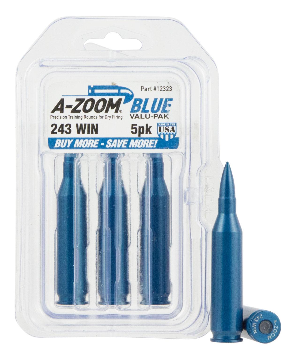 A-ZOOM METAL SNAP CAP BLUE .243 WIN 5-PACK<