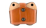 DESANTIS DOUBLE MAG POUCH OWB LEATHER SINGLE STACK 10/45 TAN | 792695236399