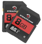 Stealth Cam STC2SD8GB SD Memory Card  8Gb 2 Per Pack | 888151013830