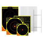 Birchwood Casey 38102 Sharpshooter Stand  Target Kit Standing Paper Black/Yellow 1 Frame/4 Targets | 029057381023