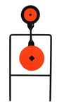 Birchwood Casey 46344 World of Targets Super Double Mag Spinner 4.50 Inch/6 Inch Handgun Black/Orange Steel Circle w/Crosshair  Diamond 0.37 Inch Thick Standing | 029057463446