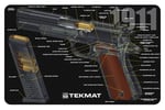TekMat TEKR171911CA  Cleaning Mat Multi-Color Rubber 11 Inchx17 Inch 1911 3D Cutaway  | NA | 612409970640