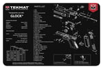 TekMat TEKR17GLOCK Glock Cleaning Mat Black/White Rubber 11 Inchx17 Inch Glock Parts Diagram  | NA | 612409970763