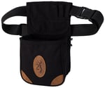 BROWNING LONA CANVAS SHELL POUCH W/BELT BLACK/BROWN | 023614486404