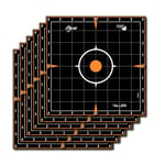EZ-Aim 15301 Splash Reactive  Self-Adhesive Paper Black/Orange 8 Inch Sight-In Grid 6 Pack | 026509048947