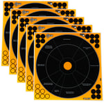 EZ-Aim 15248 Splash Reactive  Self-Adhesive Paper Black/Orange 12 Inch Bullseye 5 Pack | 026509046714