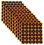 EZ-Aim 15250 Splash Reactive  Self-Adhesive Paper Black/Orange 1 Inch Bullseye 12 Pack | 026509046462