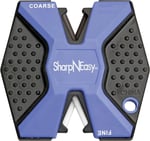 AccuSharp 334CD SharpNEasy 2-Step Sharpener Hand Held Fine/Coarse Ceramic Stone Sharpener Plastic Handle Black/Blue 24 | 015896000119