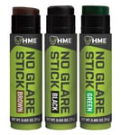 HME HMESTK3PK Face Paint No Glare Black/Brown/Dark Green Stick | 888151023556
