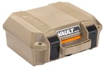 Pelican VCV100 Vault Case Small Tan Polymer Holds Handgun | 019428170875