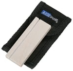 AccuSharp 024C Pocket Stone  Natural Arkansas Stone Sharpener White Includes Belt Carry Pouch | 015896000249