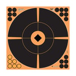 EZ-Aim 15376 Splash Reactive  Self-Adhesive Paper Black/Orange 12 Inch Bullseye 5 Pack | 026509053651