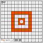 EZ-Aim 15495 Grid Target  Paper Hanging 12 Inchx12 Inch Orange/White 12 Per Pack | 026509047421