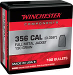Winchester Ammo WB38MC130X Centerfire Handgun Reloading 38Cal 130gr Full Metal Jacket 100 Per Box/10 Case | 020892633865