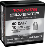 Winchester Ammo WB40ST155X Centerfire Handgun Reloading 40SW 155gr Silvertip Hollow Point 100 Per Box/10 Case | 020892633901