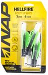NAP NAP60035 Quickfletch Hellfire Fletching White Green/ 6 Pack | 033576600350