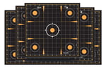 EZ-Aim 1531410 Splash Reactive  Self-Adhesive Paper Black/Orange 12 Inchx12 Inch Sight-In Grid 10 Pack | 026509062189