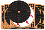 EZ-Aim 1531710 Splash Reactive  Self-Adhesive Paper Black/Orange  12 Inchx12 Inch Bullseye 10 Pack | 026509062196