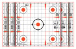 EZ-Aim 15333100 Sight-In  Grid Paper Self-Adhesive 12 Inch x 12 Inch Orange/White 100 Per Pack | 026509062011