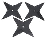 COLD STEEL MEDIUM SURE STRIKE THROWING STAR 3-PACK BLACK | 705442014607