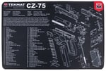 TekMat TEKR17CZ75 CZ 75 Cleaning Mat Black/White Rubber 11 Inchx17 Inch CZ-75 Parts Diagram  | NA | 612409970725