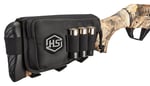 Hunters Specialties 01621 Buttstock Shell Holder  W/Pouch Holds 3 Rounds Black Polyester | 021291016211