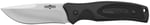 Camillus 19232 Western Black River 3.75 Inch Fixed Drop Point Plain Satin 420 Steel Titanium Bonded Blade, Black Rubber Handle, Includes Sheath | 016162192323