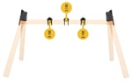 Caldwell 1215375 AR500 Plate Rack Kit 8 Inch Yellow Steel Hanging 3 Plates | 198700000564