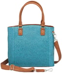 GTM GTM-51TLD/TBLUE   TOWN TOTE COWHIDE       TURQ | 035452177192