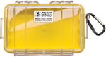 Pelican 1040027100 Micro Case  Yellow/Clear Polycarbonate 7.50 Inch Long | 019428083342