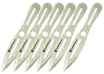 Smith  Wesson Knives SWTK8CP Bullseye Throwing Knives 4.50 Inch Fixed Spear Point Plain 2Cr13MoV SS Blade, 2Cr13 Stainless Handle, 8 Inch OAL, 6 Pack | 028634706280
