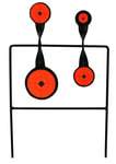 Birchwood Casey 46422 World of Targets Duplex Rimfire Pistol/Rifle AR500 Steel Black/Orange Bullseye Illustration Impact Enhancement Motion | 029057464221
