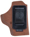 Bianchi 10381 6C  IWB Tan Leather Belt Clip Fits 2 Inch Barrels Ruger/Colt/Charter Arms Left Hand | 013527103819