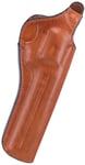 Bianchi 13099 111 Cyclone Belt Holster Size 10 OWB Open Bottom Style made of Leather with Tan Finish, Strongside/Crossdraw  Belt Loop Mount Type fits 7.5 Inch Barrel Ruger RedHawk for Right Hand | 013527130990