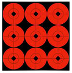 Birchwood Casey 33902 Target Spots  Self-Adhesive Paper Black/Orange 2 Inch Bullseye 90 Pack | 029057339024