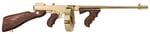 Thompson T150DTG 1927A-1 Deluxe 45 ACP Caliber with 16.50 Inch Barrel, 201 Capacity Stick, 501 Capacity Drum, Titanium Gold Metal Finish, American Walnut Stock Wood Grip Right Hand  | .45 ACP | 602686214032