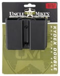 Uncle Mikes 51361 Kydex Double Mag Case Black Kydex Belt Clip 9mm Luger 40 SW Belts 1.75 Inch Wide | 043699513611